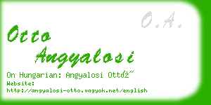 otto angyalosi business card